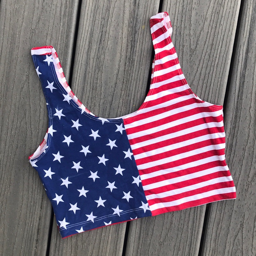 American Flag crop top